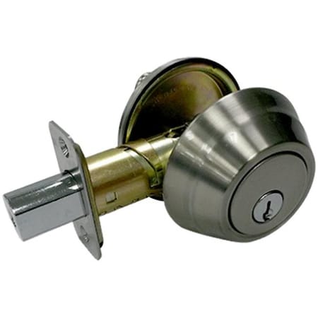 Taiwan Fu Hsing Industrial Taiwan Fu Hsing Industrial 222893 Tru-Guard Wavelet Single Cylinder Deadbolt; Satin Nickel 222893